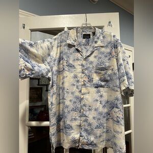 Greg Norman collection linen blend Hawaiin shirt. Size Xl